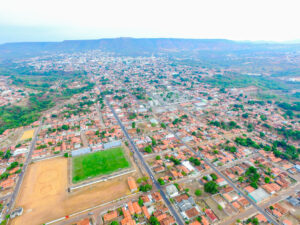 A cidade de Paraíso do Tocantins vista do alto , uma visão que abrange toda a cidade
