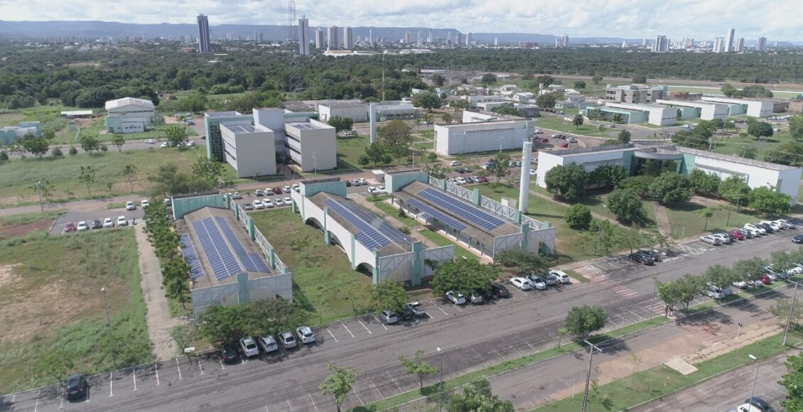 A imagem mostra toda a UFT campus Palmas de um visão do alto