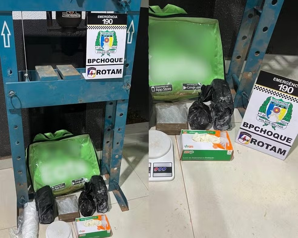 Jovem é preso em Palmas com mais de 1 kg de cocaína escondida em mochila de entregas