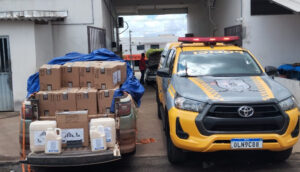 Motorista é autuado por transportar 900 litros de agrotóxicos sem documentação e com carga inadequada