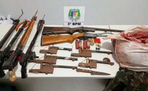 Homem é preso com armas, munições e animais silvestres abatidos em operação da PM no interior do Tocantins