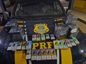Carga de cigarros eletrônicos é apreendida em ônibus durante fiscalização em Guaraí
