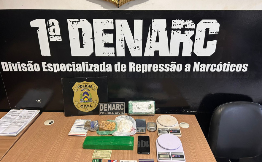 Suspeito de tráfico tenta fugir, mas é preso em flagrante com drogas e balanças de precisão na região norte de Palmas