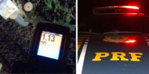 Homem é achado caído ao lado de motocicleta na BR-153 e acaba preso por embriaguez ao volante