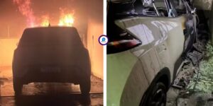 Carro elétrico pega fogo enquanto carregava dentro de garagem na região sul de Palmas