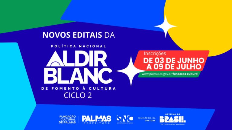 Prefeitura de Palmas abre inscrições para editais culturais com 80 vagas e recursos de R$ 2,6 milhões nesta quarta-feira, 3