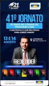 Jornada jurídica reúne Fredie Didier Jr. e outros especialistas em Palmas para discutir os 10 anos Código de Processo Civil